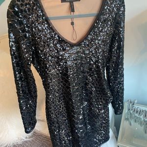 Black Sequin Dress